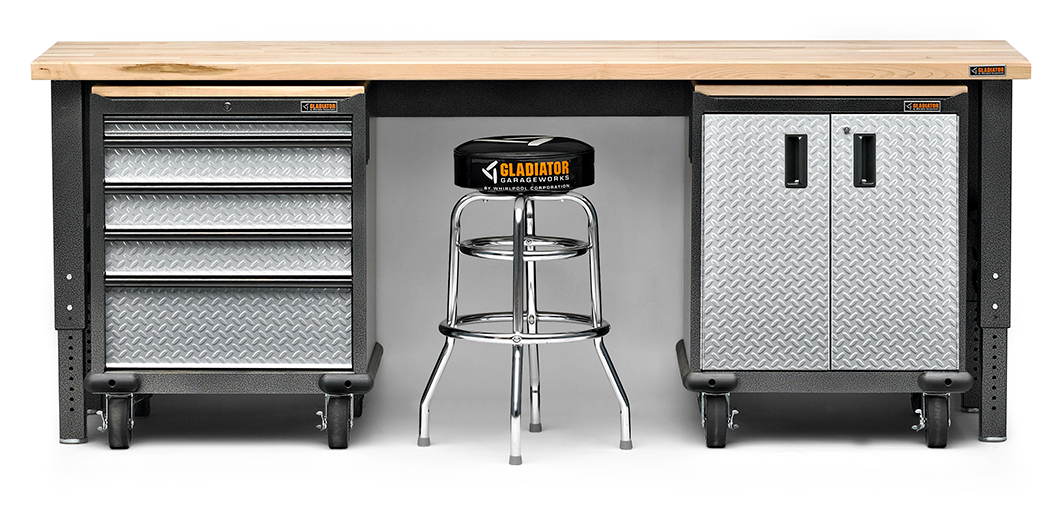 8' Adjustable Height Hardwood Workbench