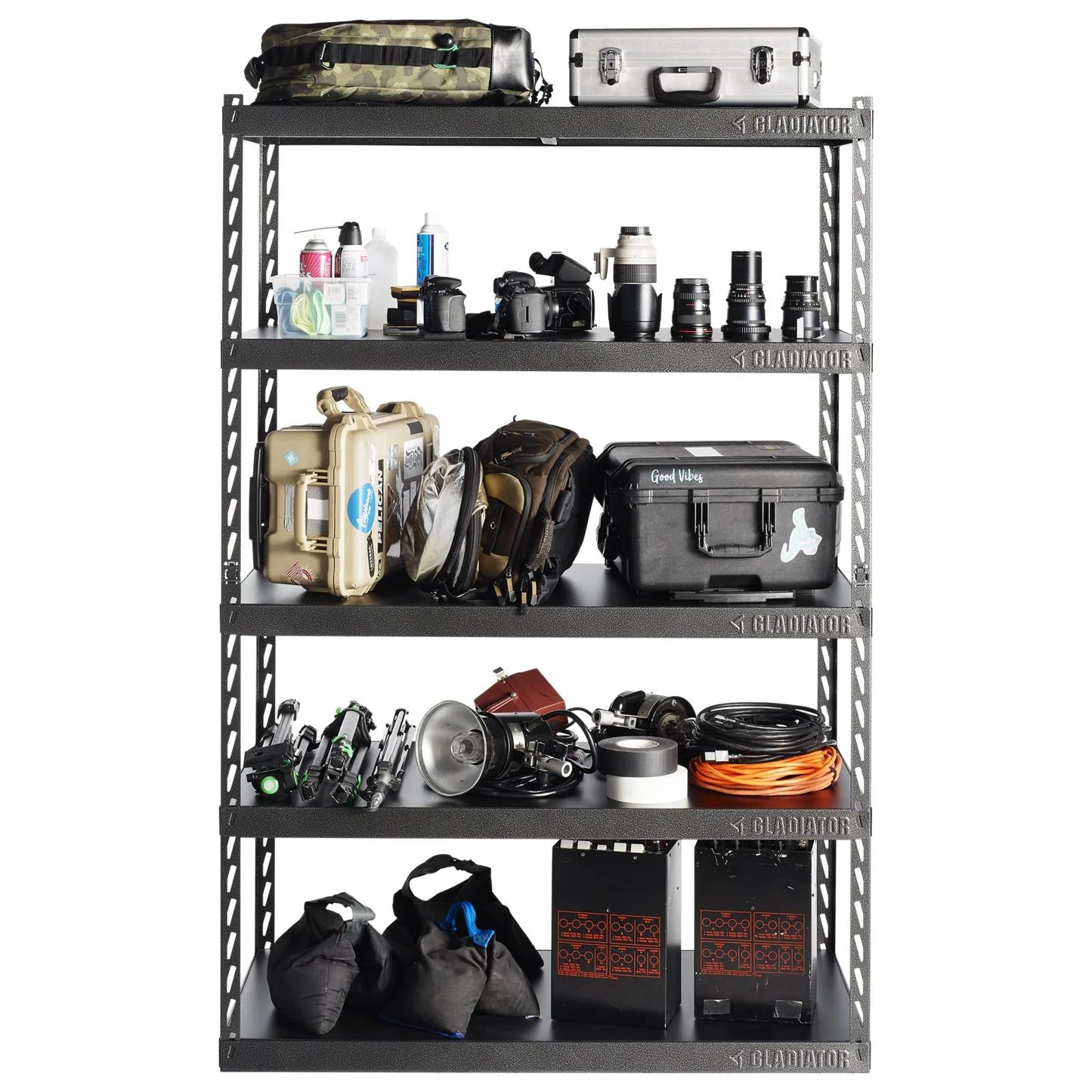 48" Wide Heavy Duty Rack with Five 24" Deep Shelves
