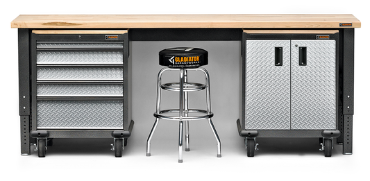 8' Adjustable Height Hardwood Workbench