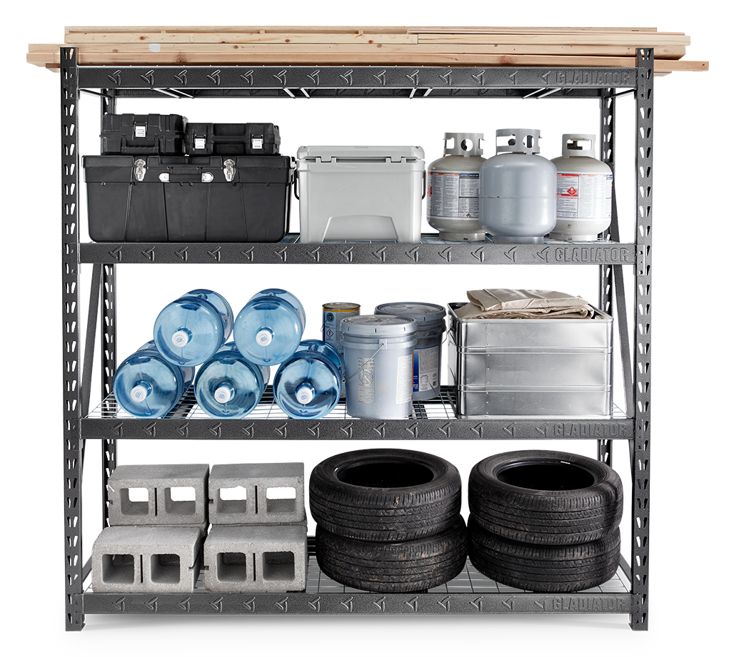 90" x 90" Heavy Duty Mega Rack with Four Adjustable Shelves
